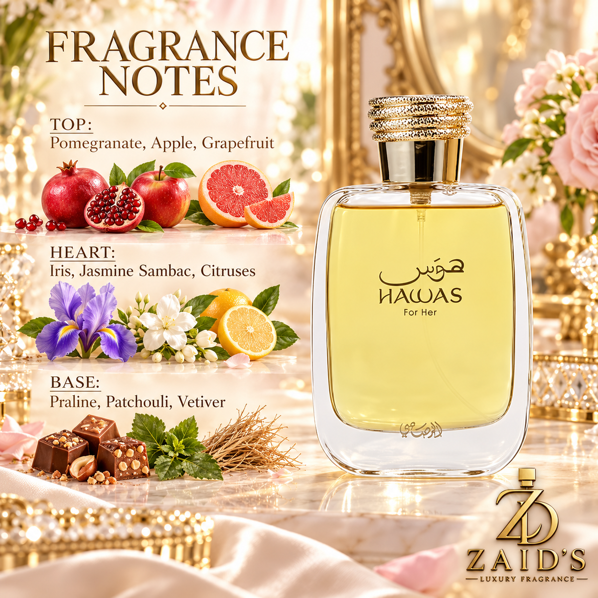 Rasasi Hawas for Her Eau de Parfum 3.4 oz / 100 ml