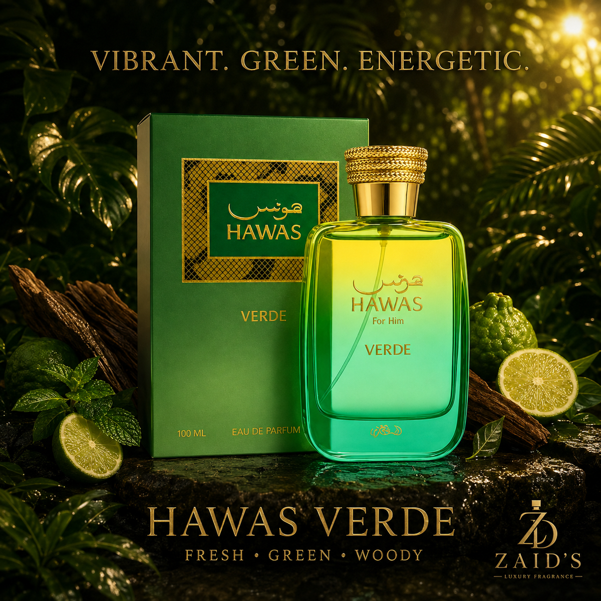 Rasasi Hawas Verde for Him EDP – 100 ml