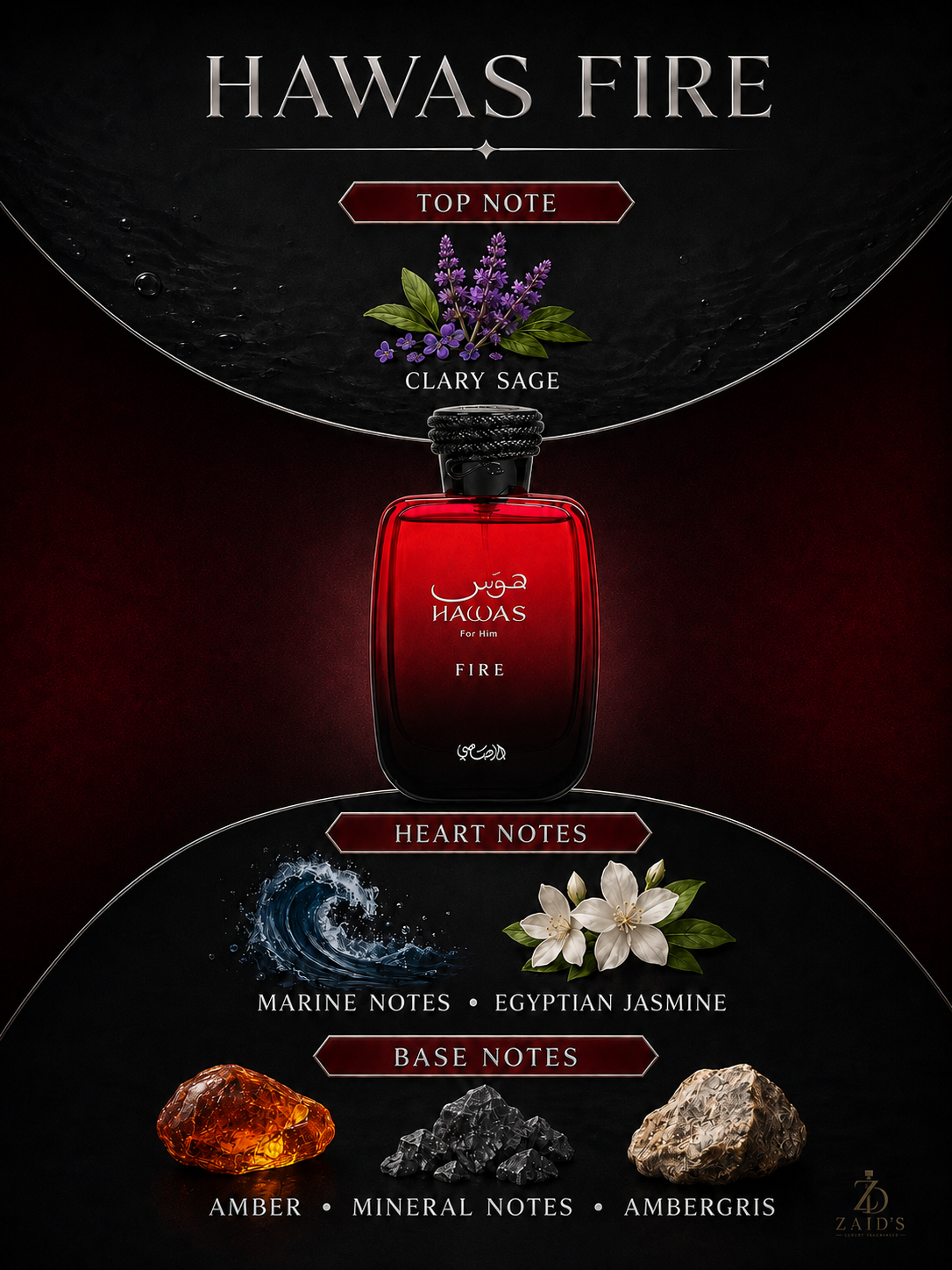 Rasasi Hawas Fire for Him EDP – 100 ml