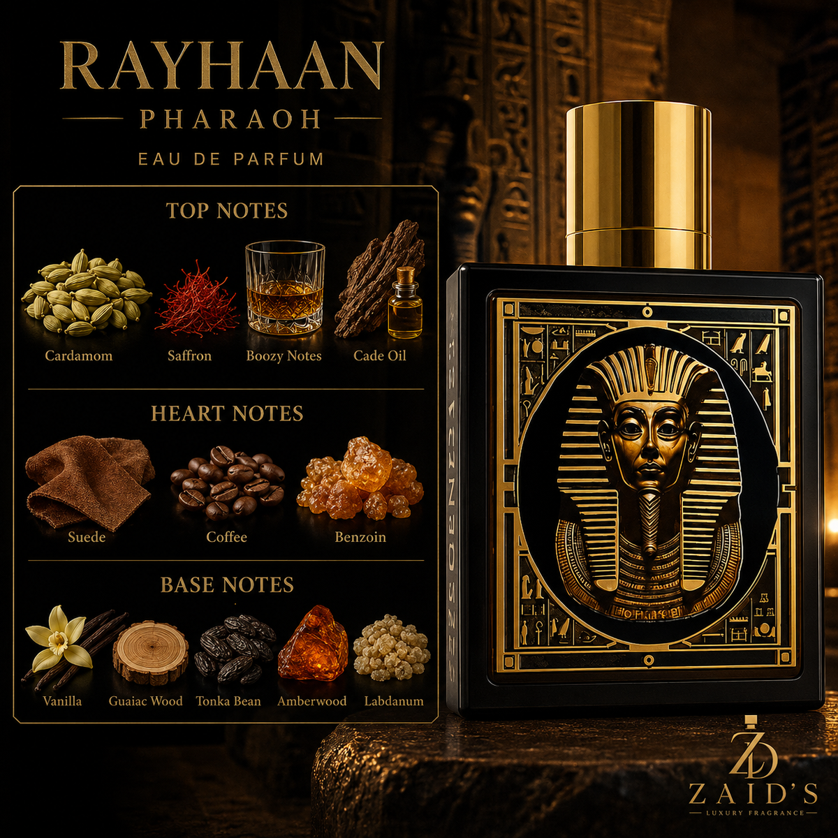 Rayhaan Pharaoh Unisex EDP – 100 ml