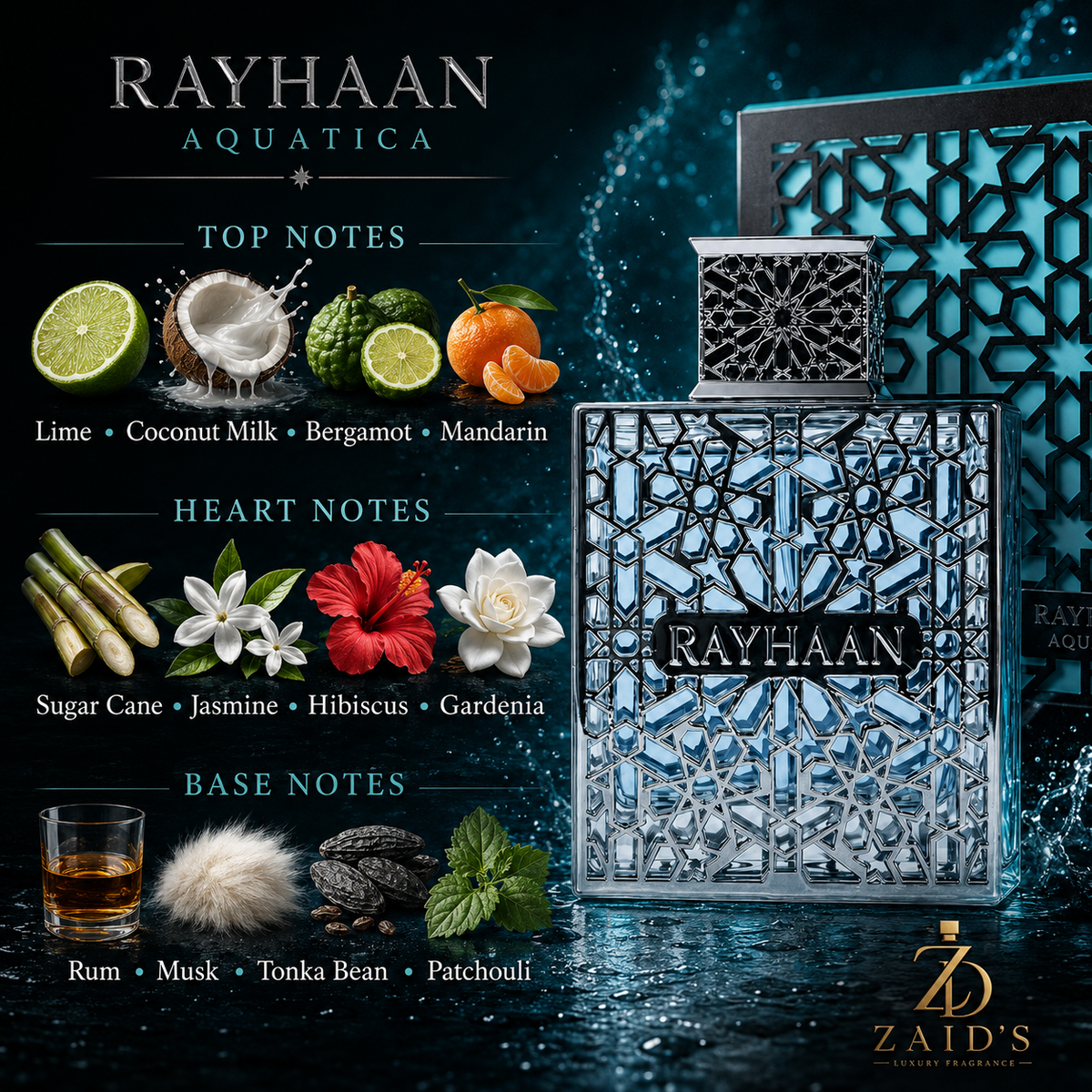 Rayhaan Aquatica Eau de Parfum for Men – 100 ml