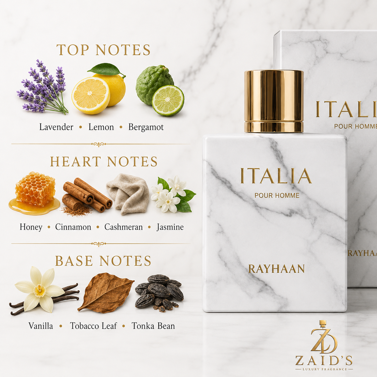 Rayhaan Italia Pour Homme Eau de Parfum – 100 ml