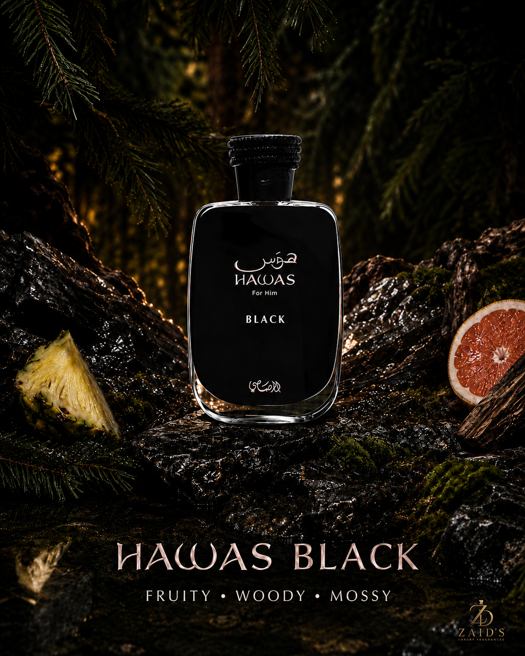 Rasasi Hawas Black for Him EDP – 100 ml