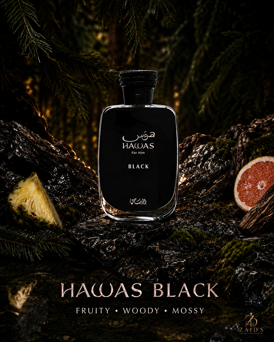 Rasasi Hawas Black for Him EDP – 100 ml