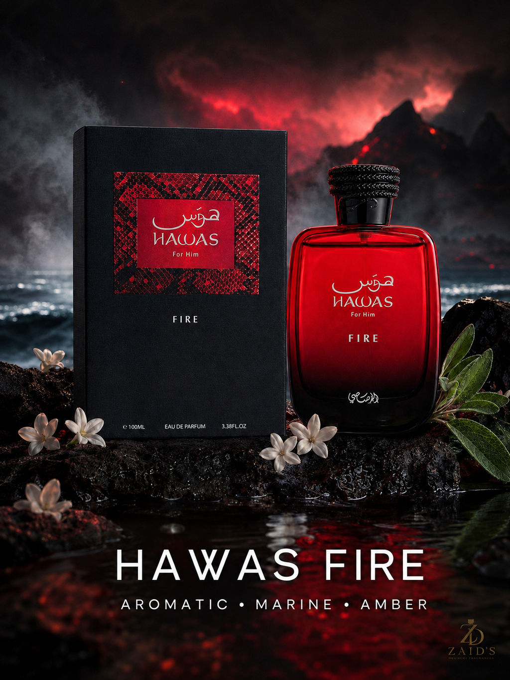 Rasasi Hawas Fire for Him EDP – 100 ml