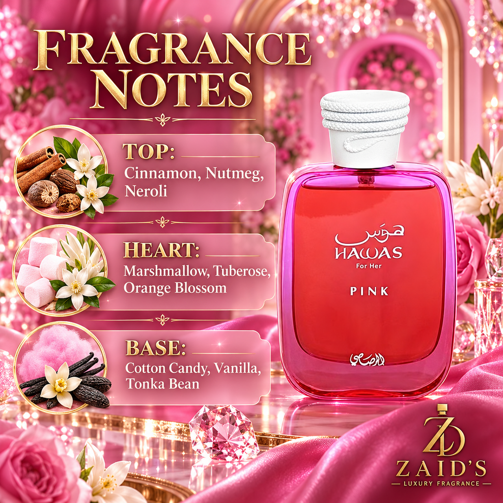 Rasasi Hawas Pink for Her Eau de Parfum 3.4 oz / 100 ml