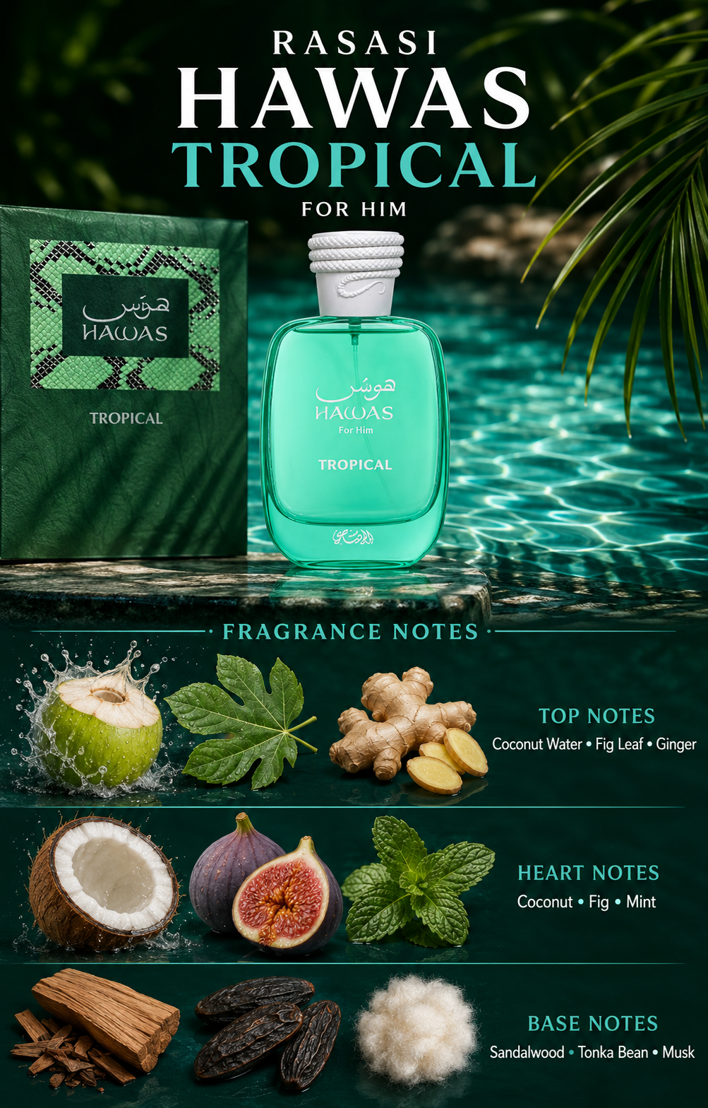 Rasasi Hawas Tropical for Him EDP – 100 ml