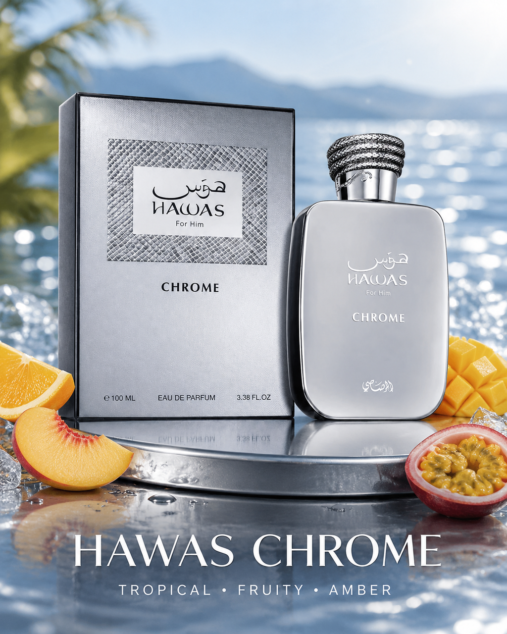 Rasasi Hawas Chrome for Him EDP – 100 ml